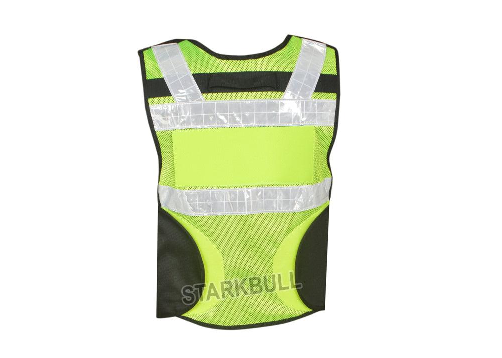 8501 Big Sizes Hi Viz Security Vest with Personalized Patches, High Visibility Tactical Vest - Starkbull Hi Viz Vests