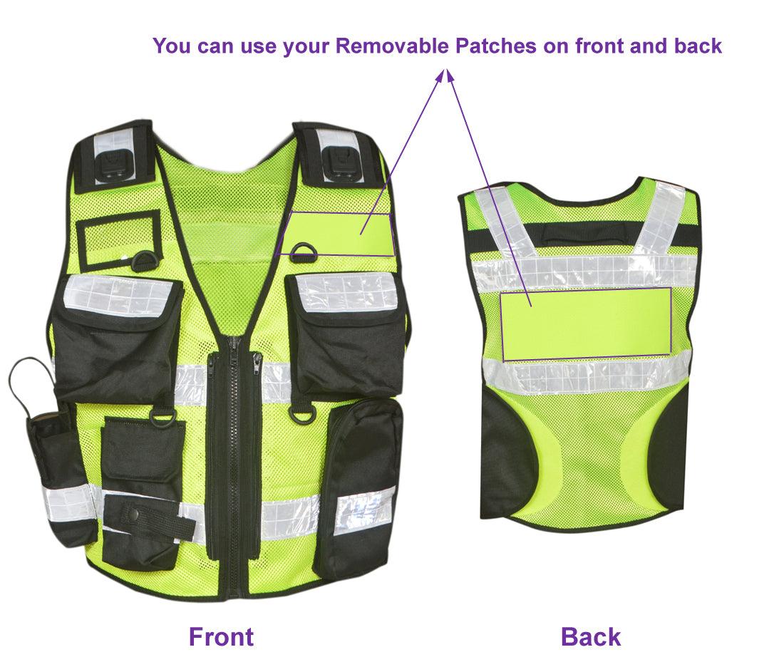 8501 Hi Viz Security Vest, High Visibility Dog Handler Vest, Multi-function Hi Viz Tactical Vest - Starkbull
