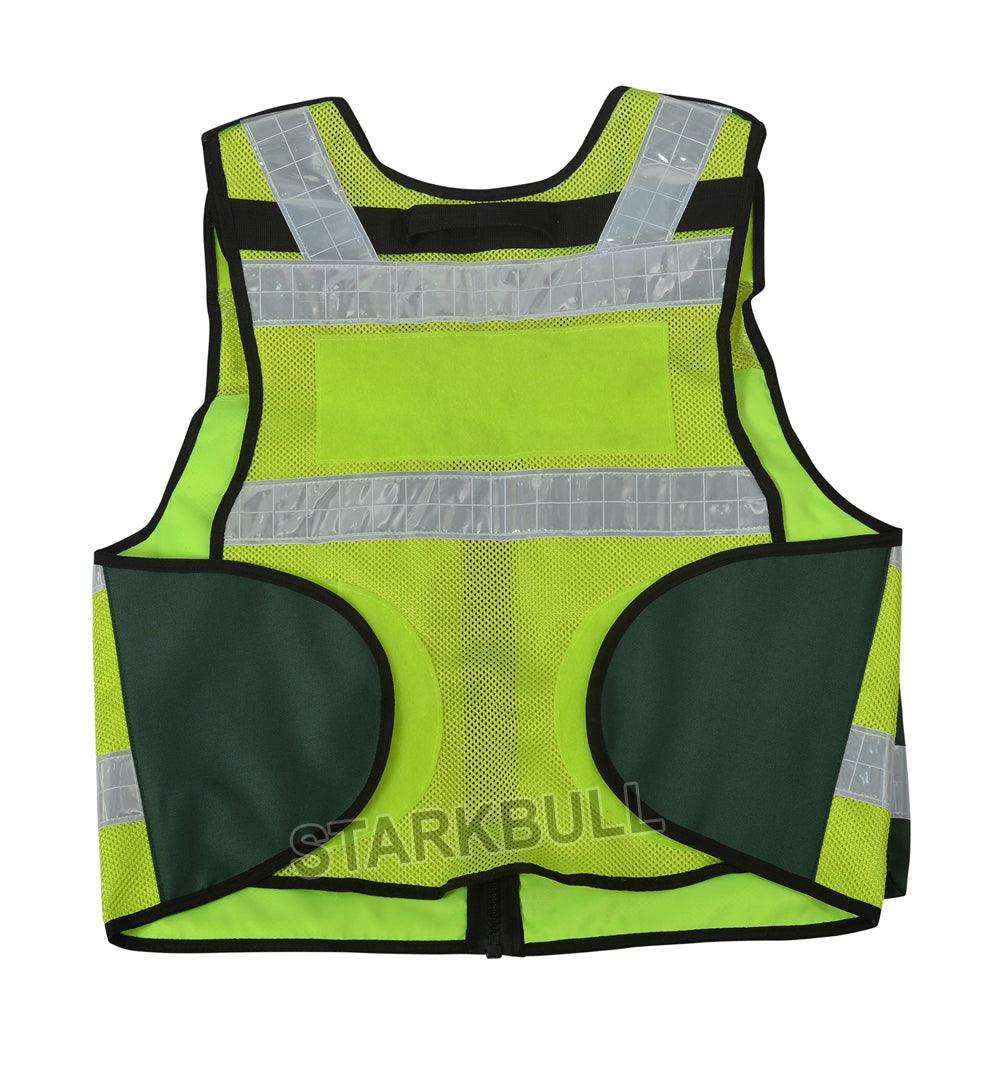 8503 Big Sizes Hi Viz Security Vest with Personalized Patches, High Visibility Tactical Vest - Starkbull Hi Viz Vests