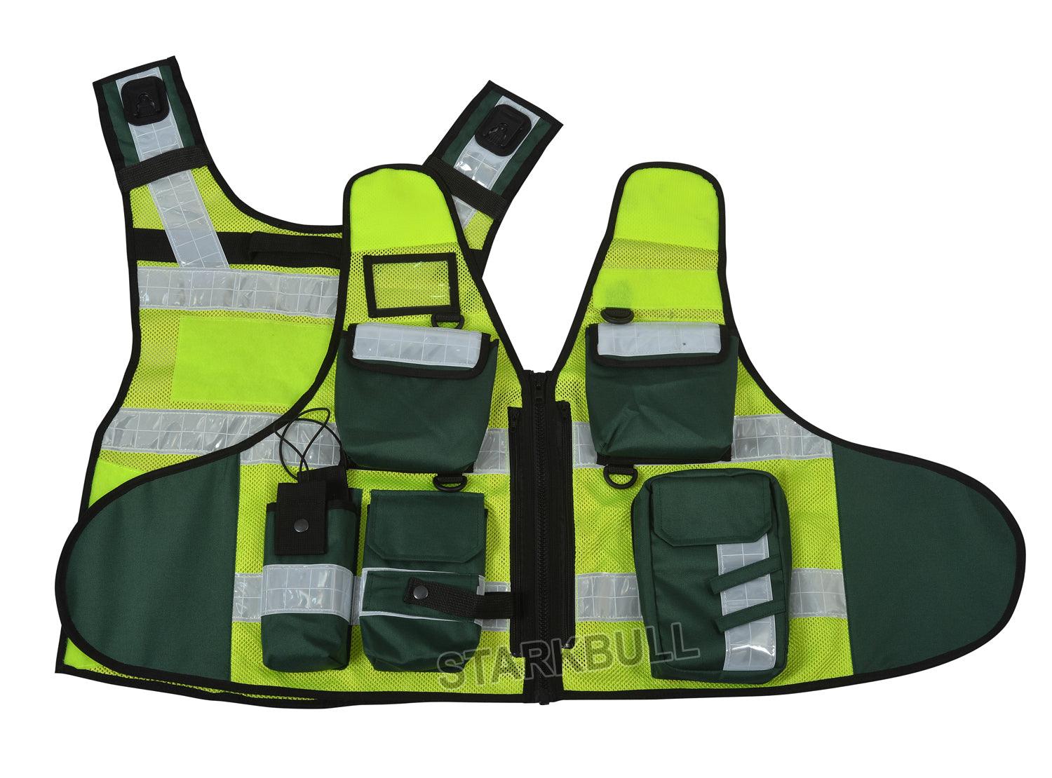 8503 Big Sizes Hi Viz Security Vest with Personalized Patches, High Visibility Tactical Vest - Starkbull Hi Viz Vests