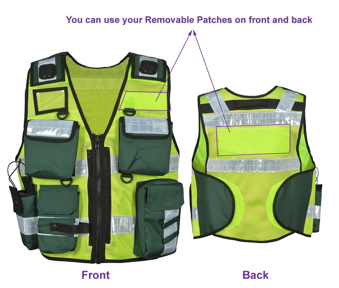 8503 High Visibility Security Vest, Hi Viz Dog Handler Vest, Multi-function Hi Viz Tactical Vest - Starkbull
