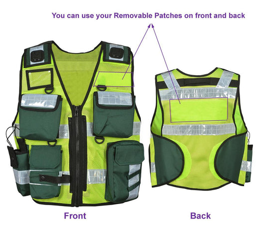 8503 High Visibility Security Vest, Hi Viz Dog Handler Vest, Multi-function Hi Viz Tactical Vest - Starkbull