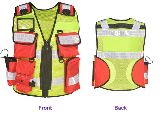 8504 High Visibility Security Vest, Multi-function Hi Viz Tactical Vest, Hi Viz Dog Handler Vest - Starkbull