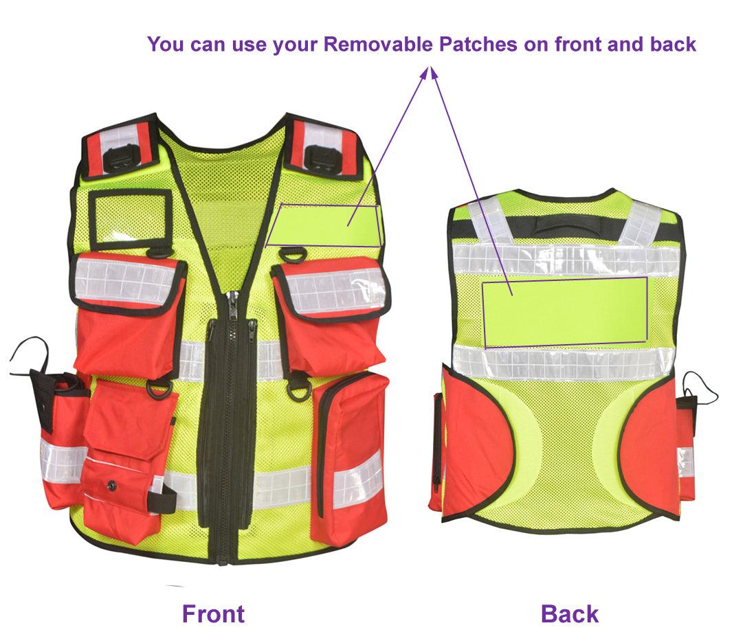 8504 High Visibility Security Vest, Multi-function Hi Viz Tactical Vest, Hi Viz Dog Handler Vest - Starkbull
