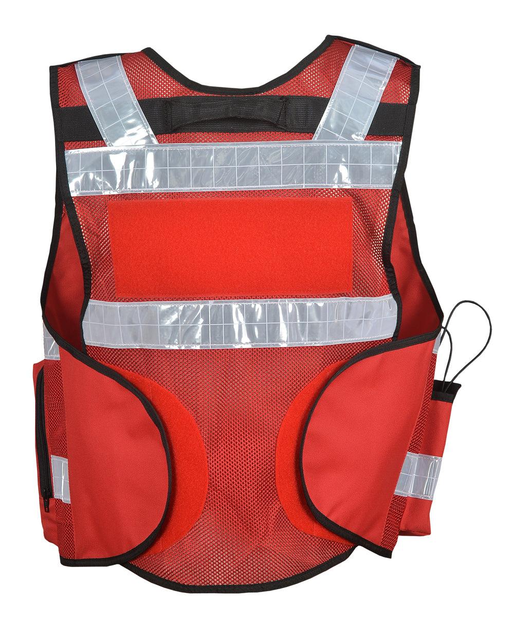 8511 Red High Visibility Security Vest, Hi Viz Dog Handler Vest, Multi-function Tactical Vest - Starkbull