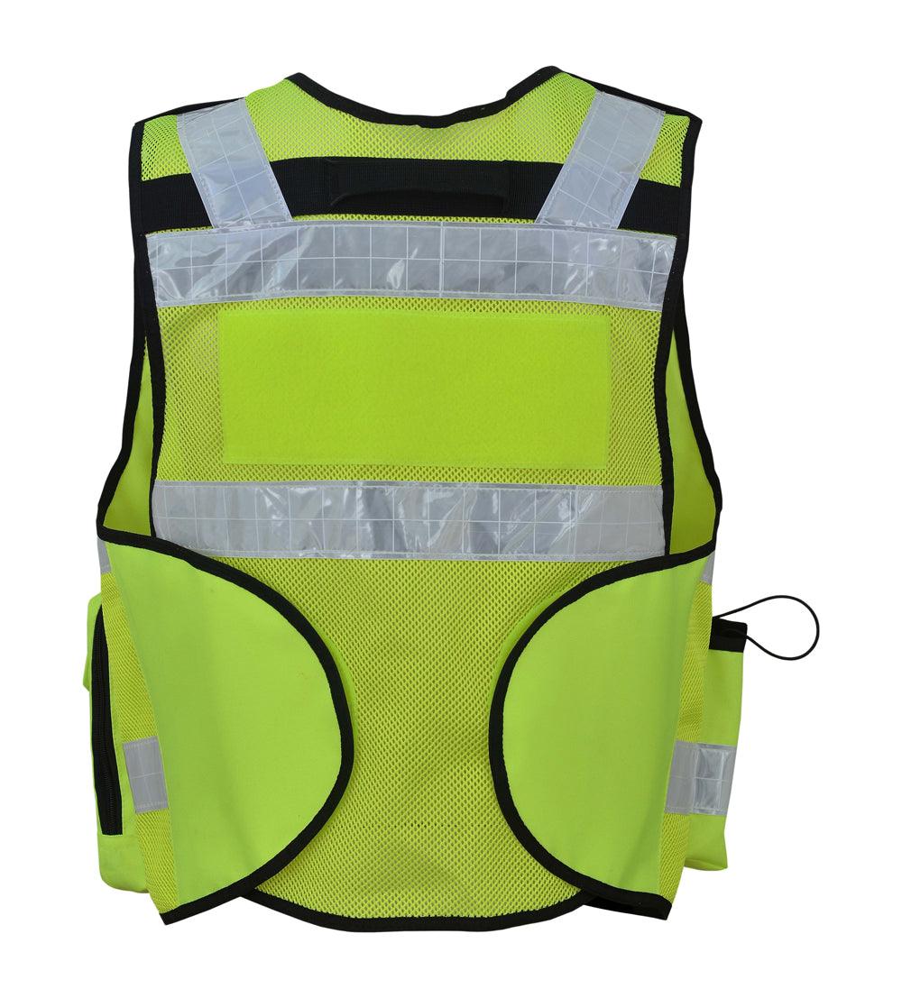 8513 Yellow High Viz Security Vest, High Visibility Dog Handler Vest, Multi-function Tactical Vest - Starkbull