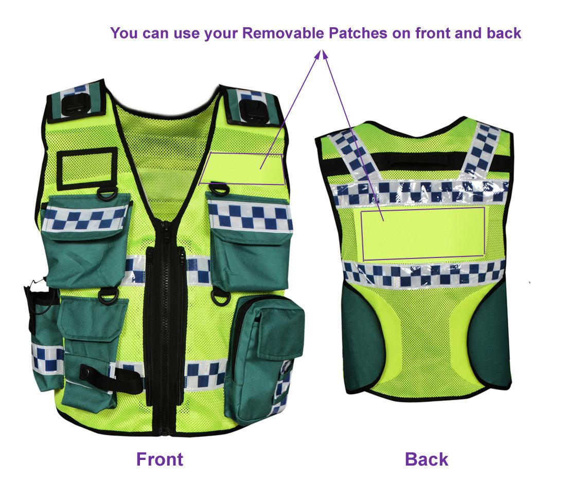 8521 Hi Viz Security Vest, High Visibility Dog Handler Vest, Multi-function Tactical Vest - Starkbull