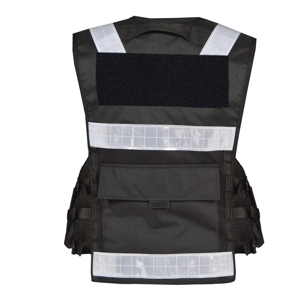 9102 Black High Visibility Security Vest, Hi Viz Dog Handler Multi-function Hi Viz Tactical Vest - Starkbull