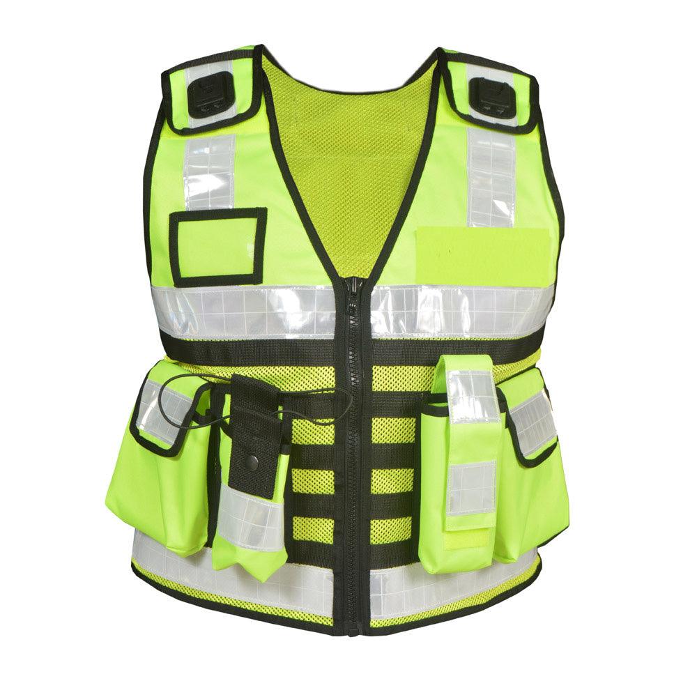 9104 Yellow Hi Viz Security Vest, Hi Viz Dog Handler Multi-function High Visibility Tactical Vest - Starkbull