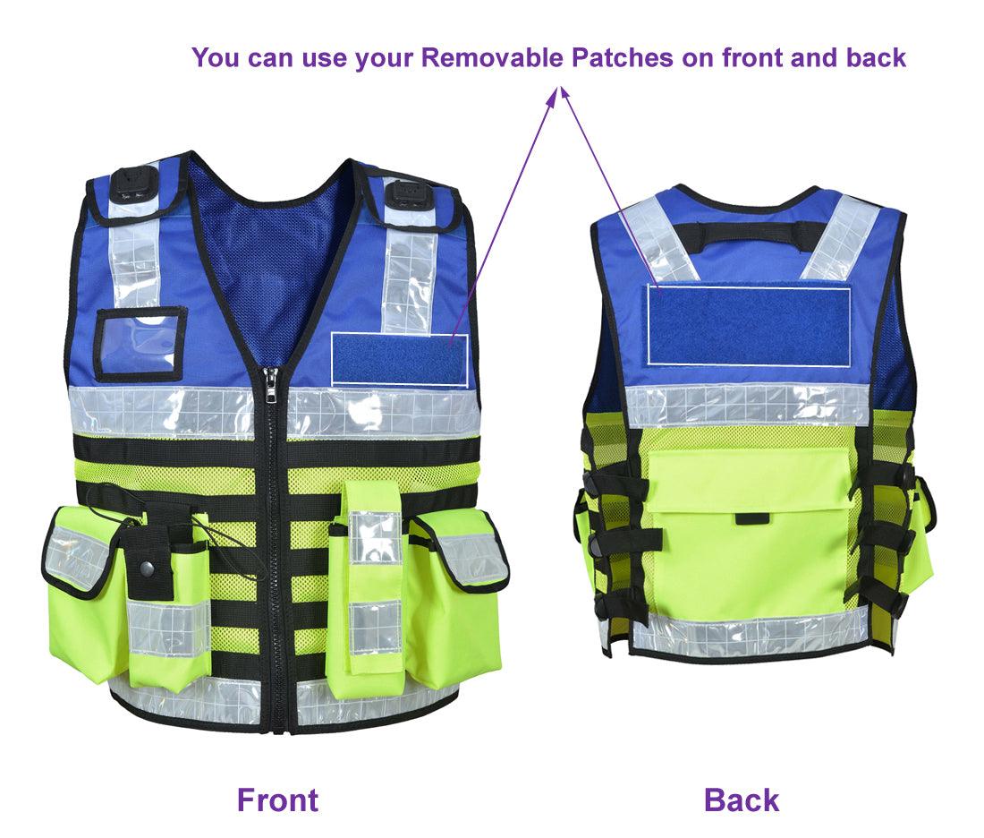 9111 High Visibility Security Vest, Hi Viz Dog Handler Multi-function Hi Viz Tactical Vest - Starkbull