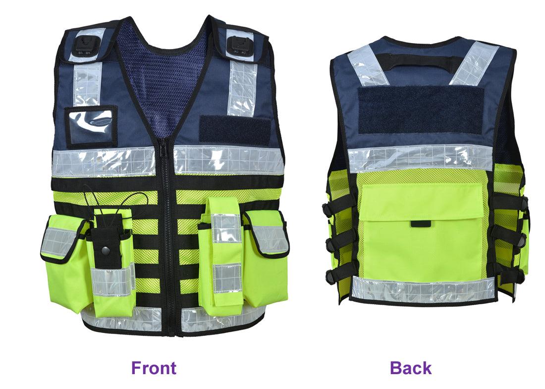 9112 High Visibility Security Vest, Hi Viz Dog Handler Multi-function Hi Viz Tactical Vest - Starkbull