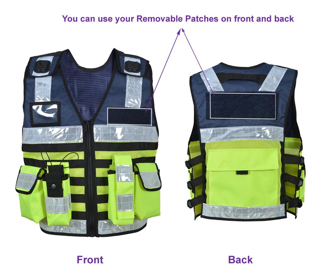 9112 High Visibility Security Vest, Hi Viz Dog Handler Multi-function Hi Viz Tactical Vest - Starkbull