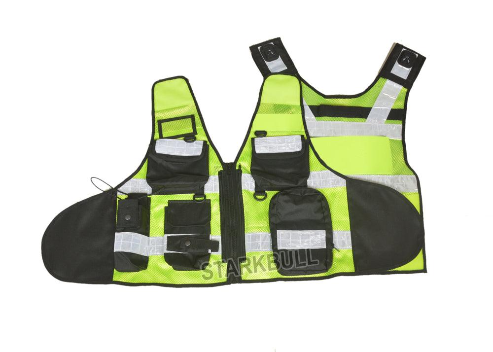 8501 Big Sizes Hi Viz Security Vest with Personalized Patches, High Visibility Tactical Vest - Starkbull Hi Viz Vests