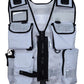 8507 White Big Sizes Hi Viz Security Vest with Personalized Patches, High Visibility Tactical Vest - Starkbull Hi Viz Vests