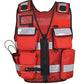 8511 Red Big Sizes Hi Viz Security Vest with Personalized Patches, High Visibility Tactical Vest - Starkbull Hi Viz Vests