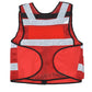 8511 Red Big Sizes Hi Viz Security Vest with Personalized Patches, High Visibility Tactical Vest - Starkbull Hi Viz Vests