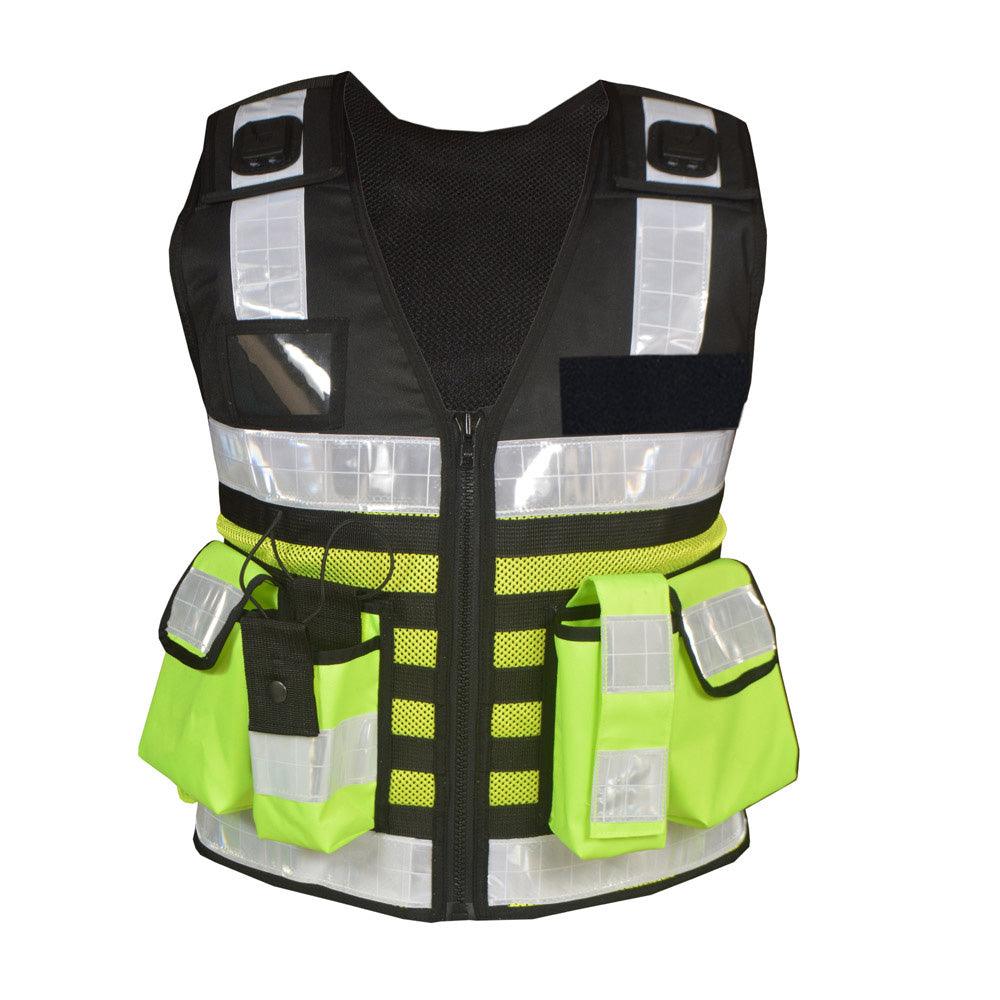 9106 - 2 tone High Visibility Security Vest, Hi Viz Dog Handler  Multi-function Hi Viz Tactical Vest