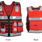 9108 Red High Visibility Security Vest, Hi Viz Dog Handler Multi-function Hi Viz Tactical Vest - Starkbull
