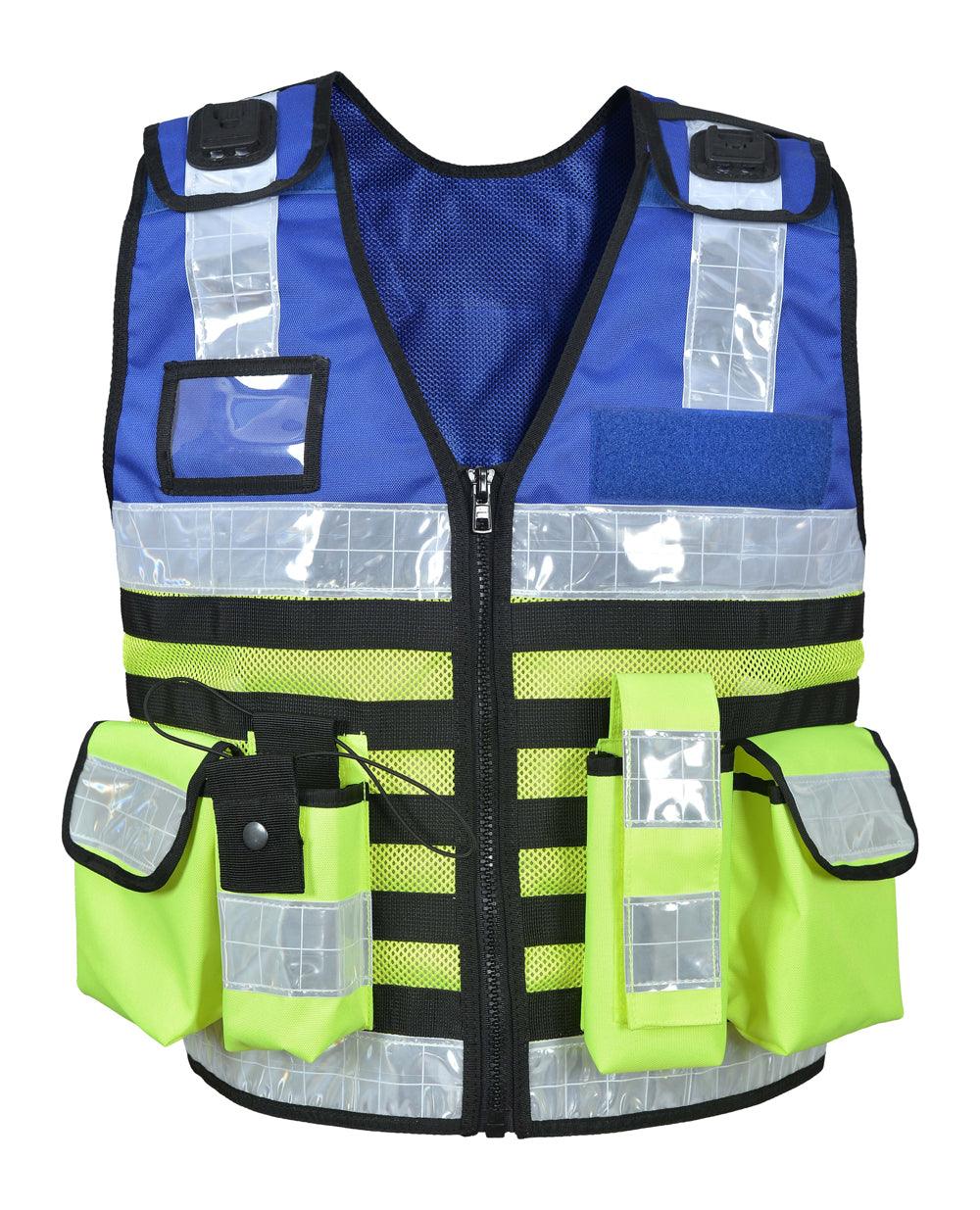 9111 High Visibility Security Vest, Hi Viz Dog Handler Multi-function Hi Viz Tactical Vest - Starkbull